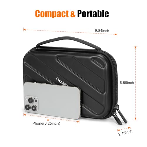 Cwatcun Hard Shell Lens Filter Case, Camera Accessories Organizer Travel Case, Hardshell Waterproof Double Layers All-in-One Electronic Organizer for ND UV CPL Filter Pouch, Power Bank, SD Card - Thumbnail 2