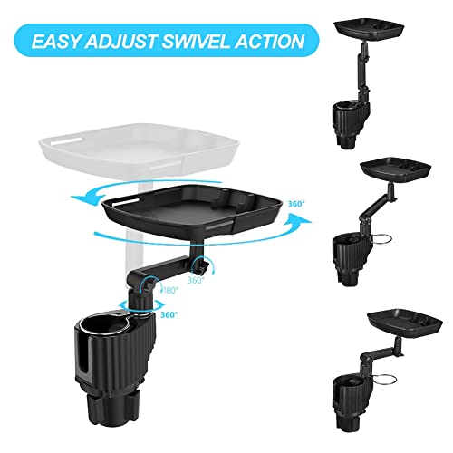 Expansor de portavasos para auto JSCARLIFE 2 en 1 con bandeja desmontable miniatura 5