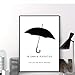 Produktbild Terilizi In Omnia Paratus Wandkunst Leinwand Poster Drucke Gilmore Girls Tv Show Malerei Schwarz Weiß Umbrella Bild Home Wandkunst Dekor-50X70Cm Kein Rahmen
