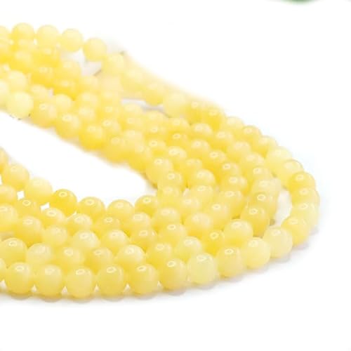 Gemstone Beads for Jewelry Making, Sold per Bag 5 Strands Inside, Honey Jade 4mm
