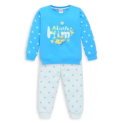 Image of LuvLap Baby Boys Full Sleeve Sweatshirt & Pyjama Set Pack of 1