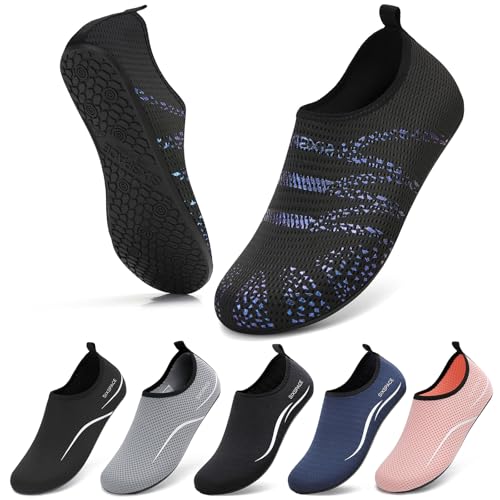 Image of Sixspace Water Shoes for Women Men Aqua Socks Swim Shower Beach Barefoot Pool Quick-Dry Non Slip Lake Surf