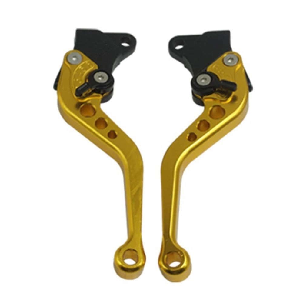 Pliqvbn Yellow Clutch Brake Shafts Motorcycle Clutch Drum Brake Levers Handle Motorbike Modification Adjustable Handlebar Set For Cg125