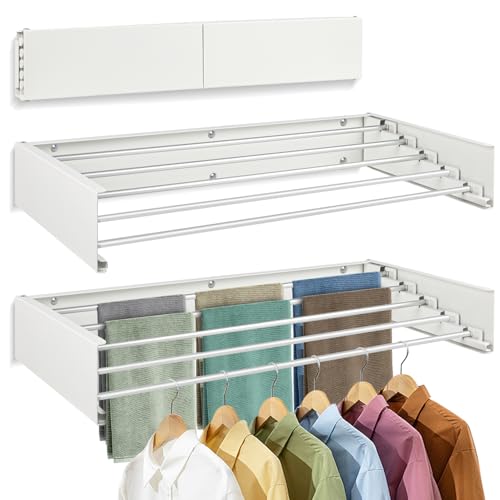 Kerdele 80 cm Varal Retratil, Varal Magico de Parede Retratil Rec...