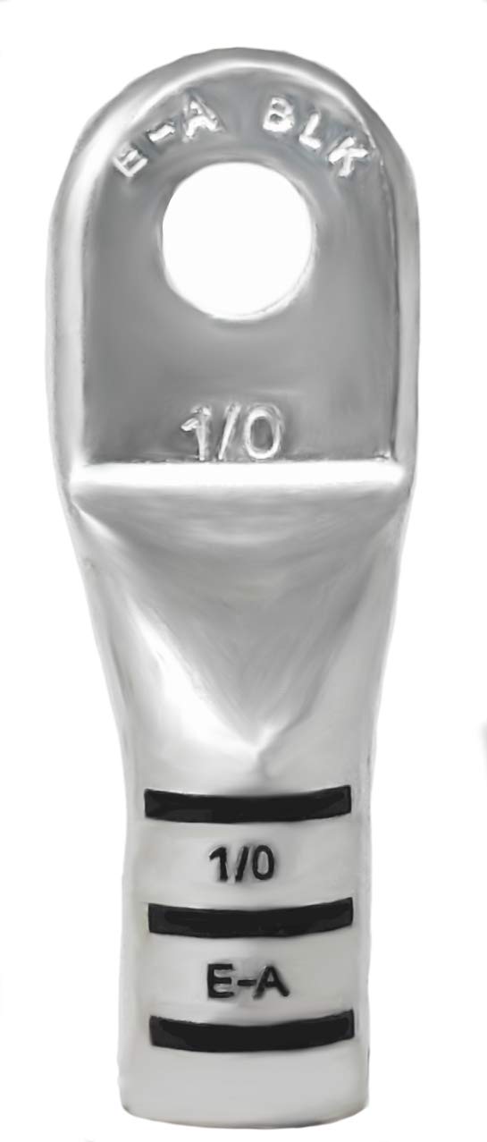 Bay Marine Supply Power Lugs – 1/0 AWG 5/16" (10 Pack) – Heavy Duty Tinned Copper Cable Ring Terminals by FTZ 91756