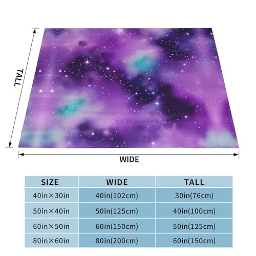 Couverture douce violette imprimé galaxie toutes saisons - 4