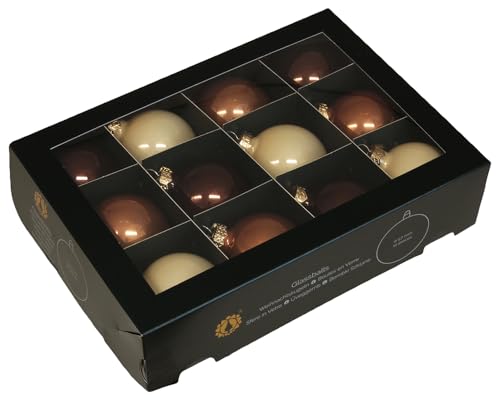 Palle Vetro Mm 57 Pz 12 Decorazione Albero Natale Addobbi (Miste)