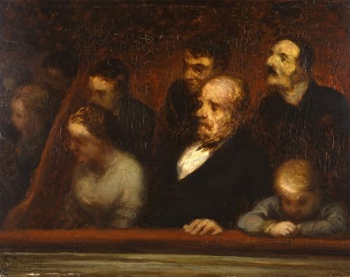 Tableaux Mural sur Toile Posters Décoration la Loge d'Honoré Daumier Portrait de Chambre 60x90cm