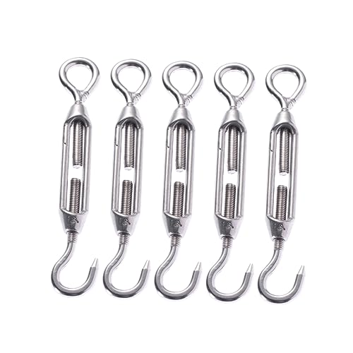 HEALLILY 5 piezas Tensor de Cable de Acero Inoxidable para Tensar Cables de Alambre miniatura 1