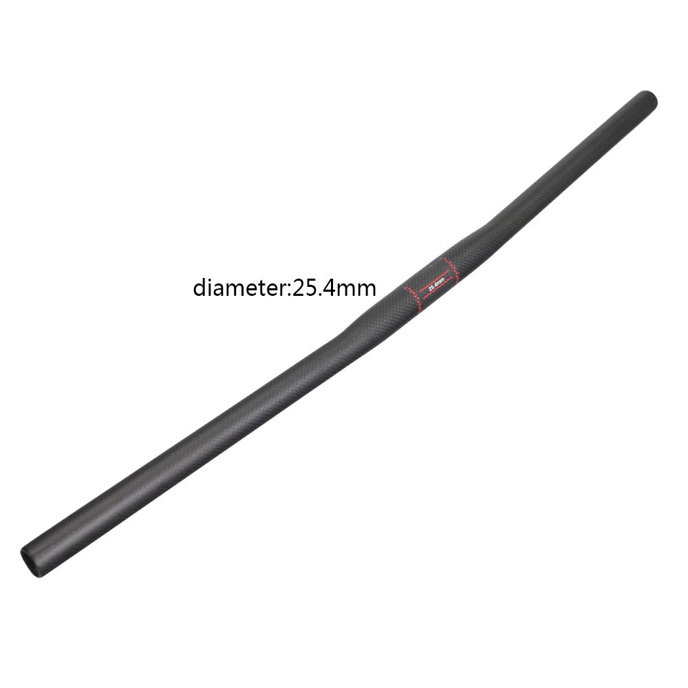 Alfa Pasca Guidon de VTT 25,4 mm Carbone Plat / Riser Guidon 3K Mate/Brillant 620/640/660/680/700 mm, No logo-3K glossy, Flat 25.4*680mm