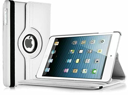 PU Leather Rotate Stand Case for iPad 9.7 inch 5th/6th Generation 2017/18 and For iPad Air 1st Generation and iPad Air 2 2013/14 (White) - Image 2