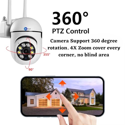 Maizic Smarthome Wi-Fi Indoor Camera 3MP HD Pan-Tilt Zoom CCTV Camera, Outdoor Indoor Security Camera, 2 Way Talk, Color Night Vision, Motion Detection, Multi User View, Support SD Card (Up to 128GB) 7 418IZkXNz4L
