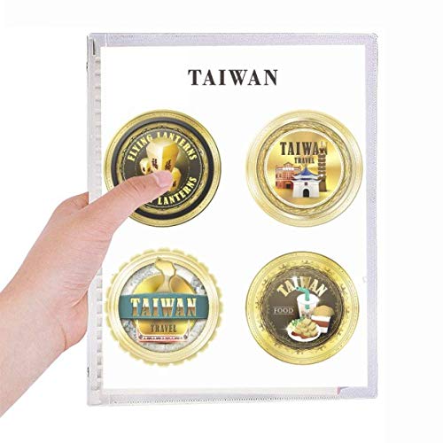 Carnet de voyage haut de gamme motif Taiwan à feuilles amovibles et spirale robuste