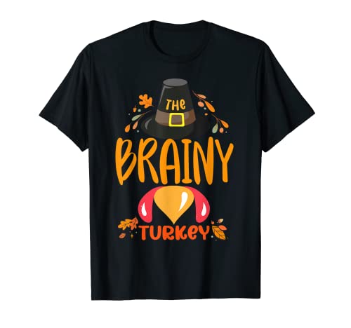 The Brainy Turkey Family Thanksgiving Conjuntos a juego Camiseta