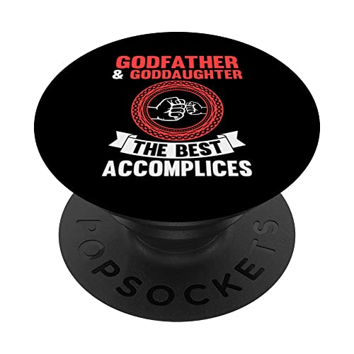 godfather & goddaughter the est accomplices goddad PopSockets Swappable PopGrip, Black