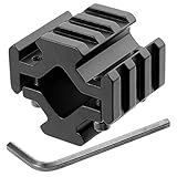 VERY100 Universal Laufmontage 3 Slot Weaver Picatinny Barrel Mount für Paintball und Markierer, Schwarz