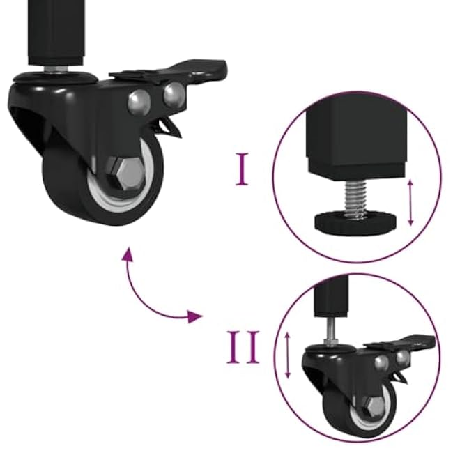 Vintage-Inspired Kitchen Trolley for Enhanced Storage and Flexibility, Sturdy Engineered Wood with Steel Frame, 41.3 for Organizing-4zChz2Cy