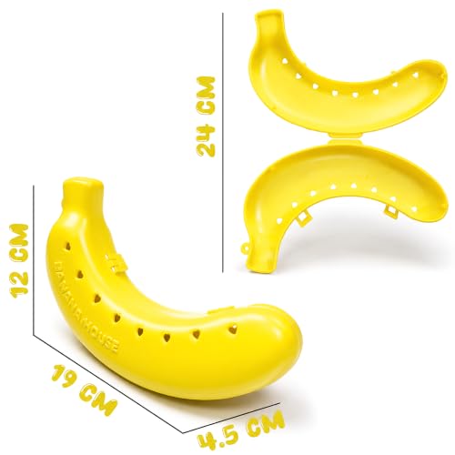 Image of VGRASSP Pack of 4 Banana Storage Case For Kids - Banana Box For School And Outdoor - Color As Per Stock