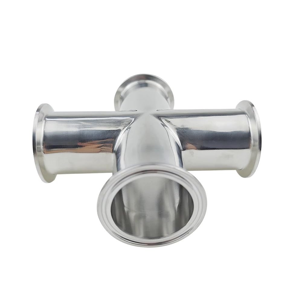 Tubo OD 19mm Acciaio Inox SS304 4 Way Cross Fitting 1.5 "Tri Clamp Feerule OD 50.5mm Home brew
