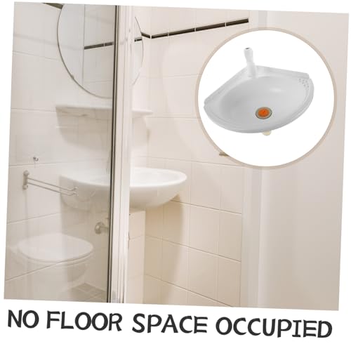 Lavabo de esquina triangular para optimizar espacio en el balcón y aseos pequeños 4