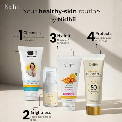 Image of Vitamin C Moisturizer | Vitamin E & Seabuckthorn | Lightweight, Oil-Free Face Moisturizer | Brightening & Deep Hydration | With Niacinamide & Shea Butter | For All Skin Types Men & Women | 100 ml