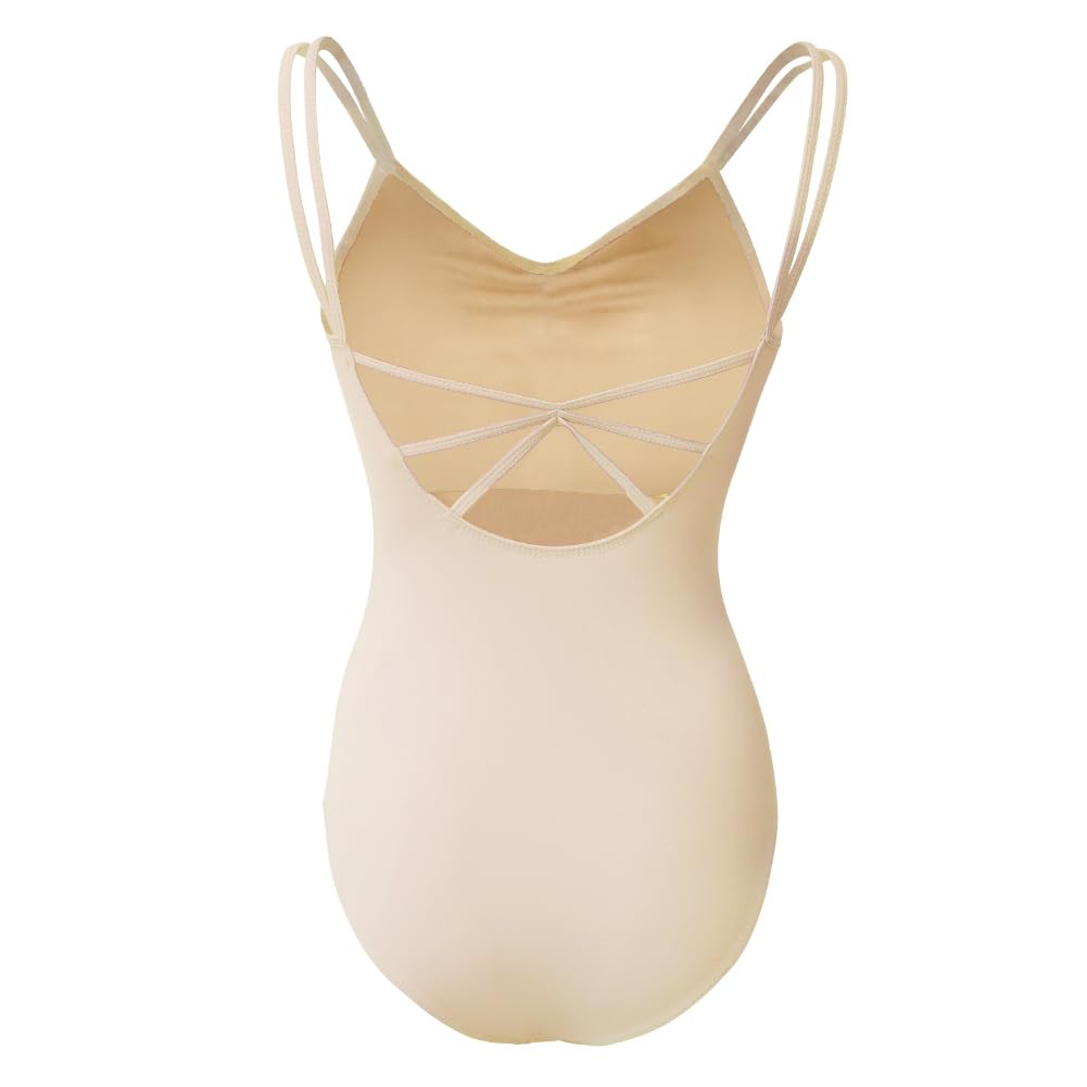 ROYAL SMEELA Maillot de Ballet para Mujer - Body del Danza con Tirantes - Traje y Baile Adulto - Elegante Leotardo sin Espalda Bailarina