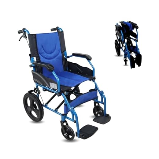 Mobiclinic®, Wheelchair, Folding, Lightweight, Seat 46 cm, Two Brake Systems, Folding backrest, Aluminium, Folding footrest, Model Pirámide, Small castors, European Brand, Fixed armrests