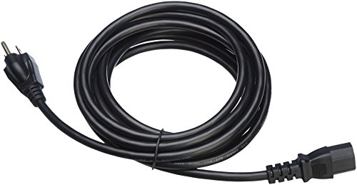 Image of Amazon Basics Computer Monitor TV Replacement Power Cord - 15 ft, Black, 24 Count Total