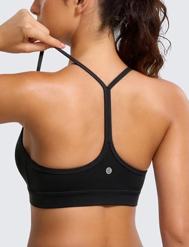 Image of BAYDI Clouduxi Y Back Sports Bra for Women - Padded Racerback Spaghetti Strap Low Impact Workout Yoga Bra, A-C Cups