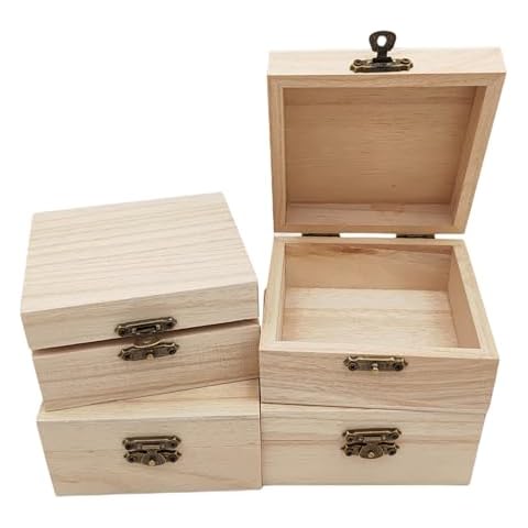 Anktily Unfinished Wooden Box Set for DIY Cover