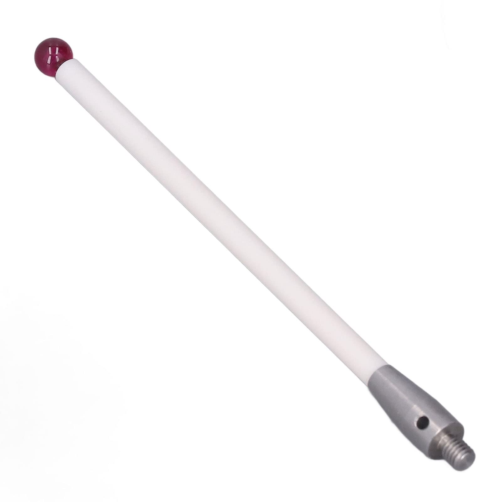A-5000-3712 Sonda CMM Punta de Bola de rubí, Sonda de Máquina Herramienta con Vástago de Cerámica, Rosca M4, de 6 Mm de Diámetro y 110 Mm de Longitud con Conector de Acero Inoxidable, para