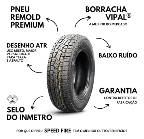 Pneu 205/60R16 Remold Premium Vipal Atr Speedfire Selo Inmetro