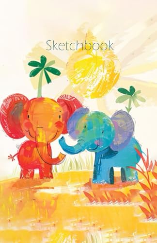Sketchbook: Travel Size Sketchbook for Kids | Elephant Illustration on the Cover | Portable Drawing Pad with 60 Pages | Perfect for Road Trips, Airplane Activities, and On-the-Go Creations image 2
