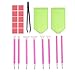 Domyebst Outils de Peinture de Diamant Stylo Diamond Painting + Colle + Brucelles + Plateau en Plastique Sélecteur Strass Rapide Stylo Point De Croix Broderie Diamond Painting Stylet