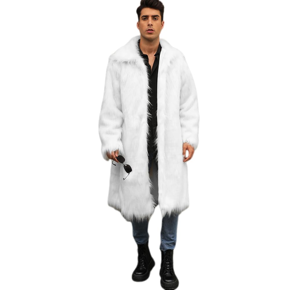 [ZANBANG] ビッグシルエット ジャケット メンズ ロング 毛皮コート フェイクファー ふわふわ 暖かい カジュアル 防寒 秋冬 おしゃれ ゆったり かっこいい 大きいサイズ HS81