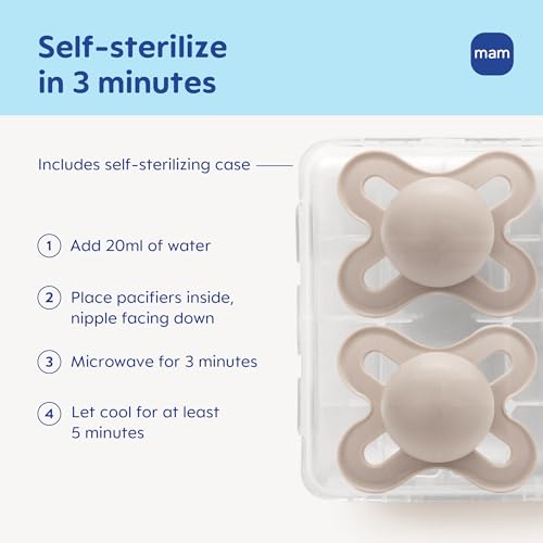 Image of MAM Original Start Baby Pacifiers 0-3 Mths Skin Soft Silicone, 2 Pack