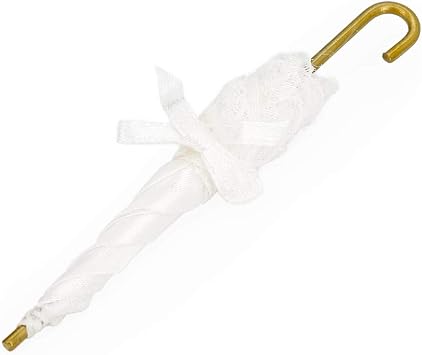 Odoria 1/12 Miniature Umbrella Lace Dollhouse Decoration Accessories, White