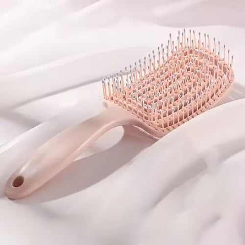 Image of 3D Detangling Hair Brush for Women & Men, Flexible Vented Hair Comb for Curly, Wavy & Straight Hair, Wet & Dry Styling Brush, Scalp Massage & Tangle Grooming Brush, Pink