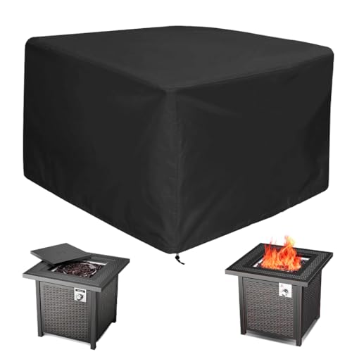 DONSIQIZZ 30 Inch Square Fire Pit Cover for 28-30 Inch Fire Pit Tables