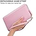 Travel Document Organizer - RFID Passport Wallet Case Family Holder Id Wristlet (Pink)