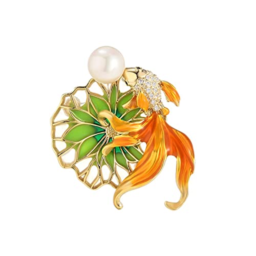 Broche magnifique en émail coloré bijou de costume et accessoire mode pour veste