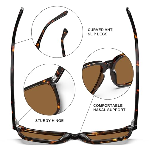 Image of STGATN Polarized Sunglasses for Men and Women, UV400 Protection Trendy Retro Sun Glasses for Driving Outdoor Hiking Fishing
