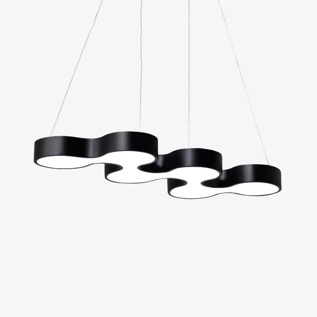 Oświetlenie Biurowe LED Nowoczesna Lampa Wisząca 6000K Bez Możliwości Ściemniania Kreatywna Lampa Wisząca Do Siłowni Nowoczesny Żyrandol Przemysłowy Do Komercyjnej Jadalni, Sali Bilardowej