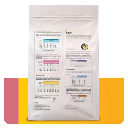 Image of Fidele+ Dry Dog Food | Balanced Nutrition for Dogs | Boosts Growth, Energy, Joints & Immunity | No Artificial Flavours or Preservatives (1 KG, Small & Medium Puppy)