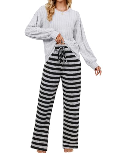 Blooming Jelly Womens Lounge Set Cute Long Sleeve...