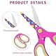 Vutyvve Kids Scissors. Blunt Tip Safety Children’s Craft Scissors, Soft Grip, for Home and School, for Children 3 Years or Older, Pink, Blue, Fruit Green 6 Pairs