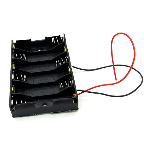Newzoll 6 AA 6-AA 9V Battery Holder Enclosure Case Box with Connector Cable