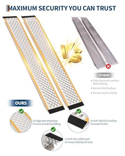 Rampas de aluminio 2 unidades 5FT x 9" para carga pesada miniatura 3