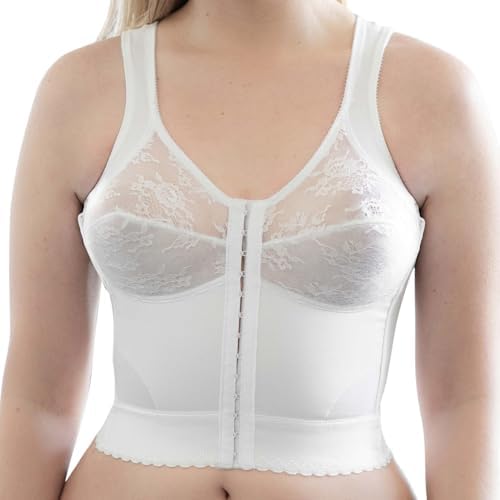 Front Closure Longline Bra | 9603 | Made in USA | Wire-Free Comfort w/Back Support | Soft Cups Everyday Confidence | 34B–58H