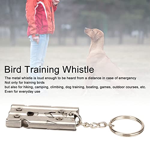 Bird Training Whistle, High Decibel Sound Stainless Steel Parrot Training Whistle for Flight Training Tools for Birds - Image 2